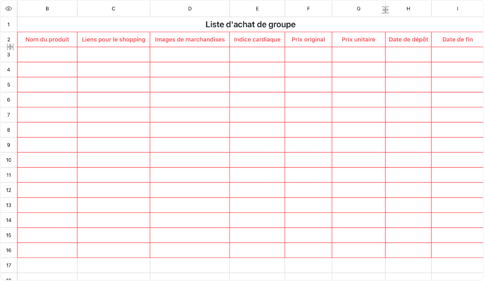 Liste d'achat de groupe